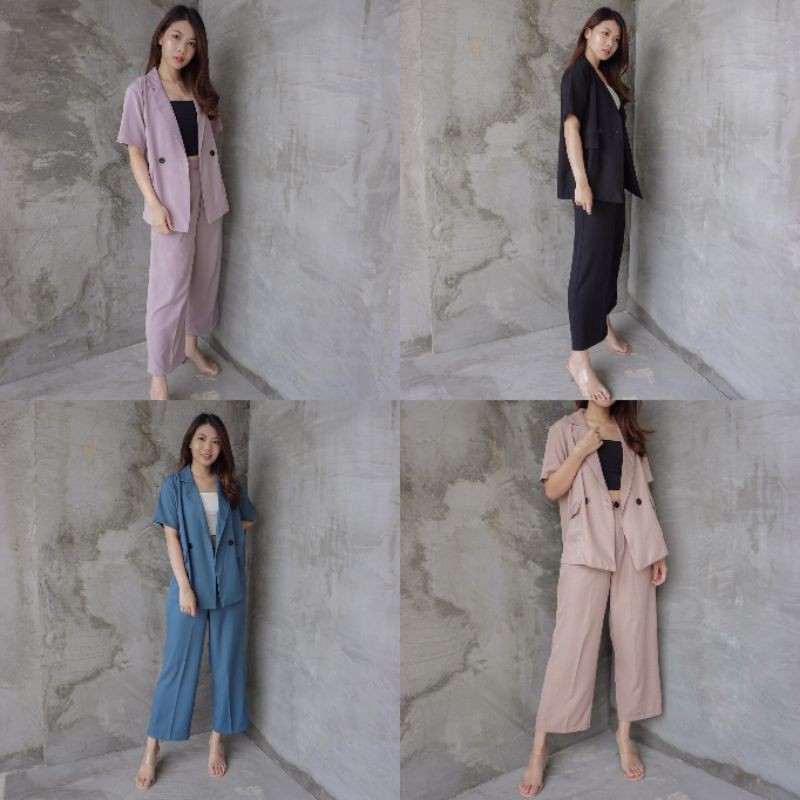 BLAZER WANITA / SET BLAZER KULOT / HYUNA BLAZER BASICTOBASIC