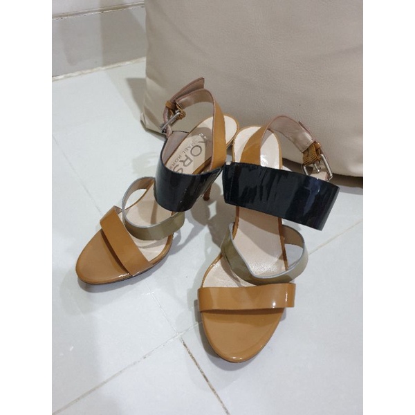 Preloved heels wanita 8 cm Michael Kors original coklat size 36 37 second