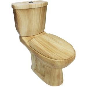 TERBAIK TRILLIUN JASPER WOOD DUAL FLUSH KLOSET DUDUK