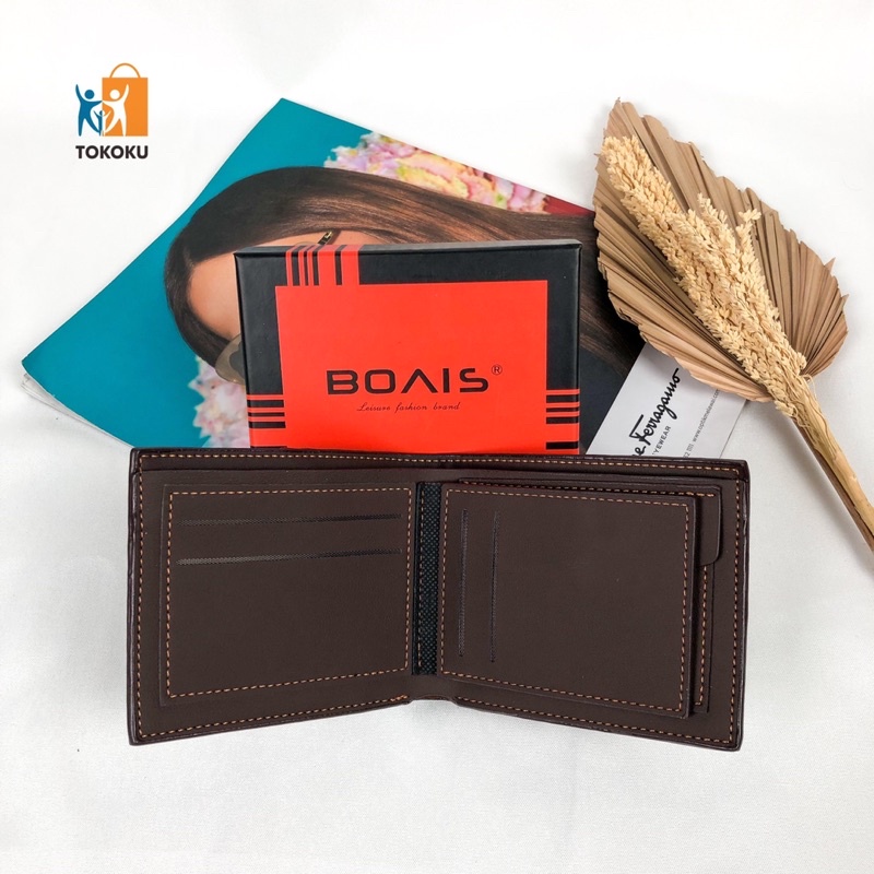 Dompet Lipat Kulit PU Premium Quality Dompet Laki-Laki Import Dompet Bovis Pria 09