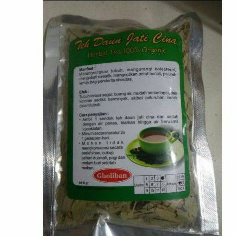 

Teh Daun Jati Cina Seduh Curah Gholiban 40 gr