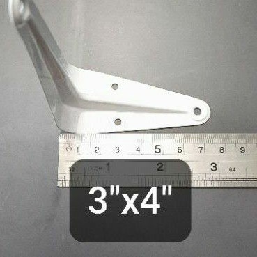 Siku rak L 3&quot;× 4&quot; Putih / Shelf Bracket White Harga Per Pcs (A151)