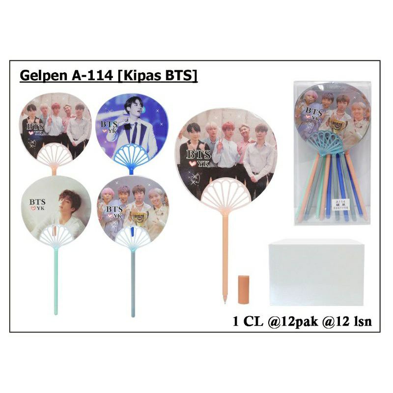 

Ballpen Gel A-114 ( Kipas BTS )