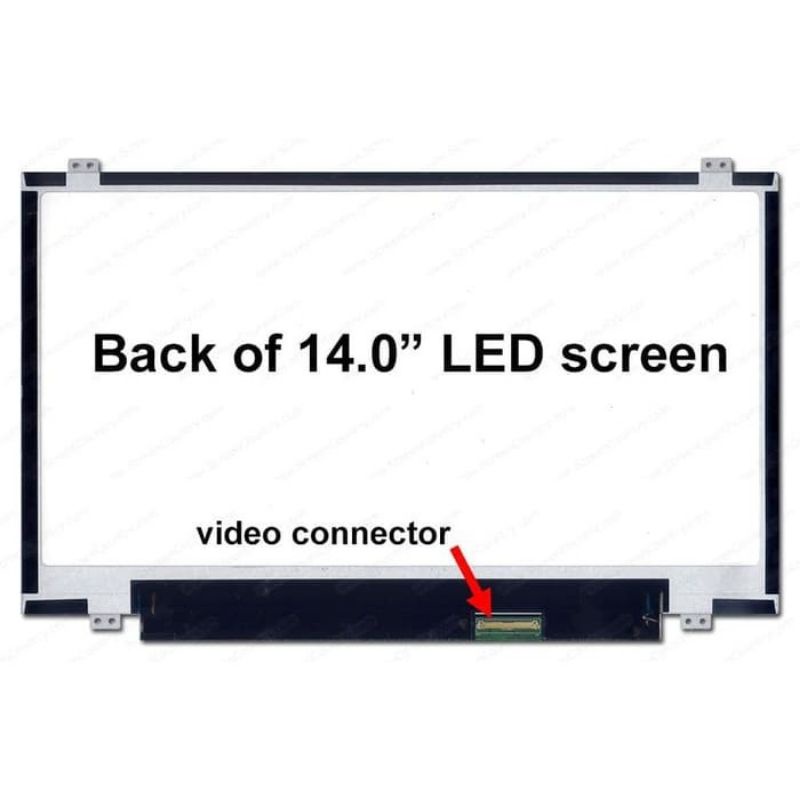 LCD LAYAR LED PANEL LAPTOP 14&quot; 0 SLIM  40 PIN KANAN KUPING ATAS BAWAH