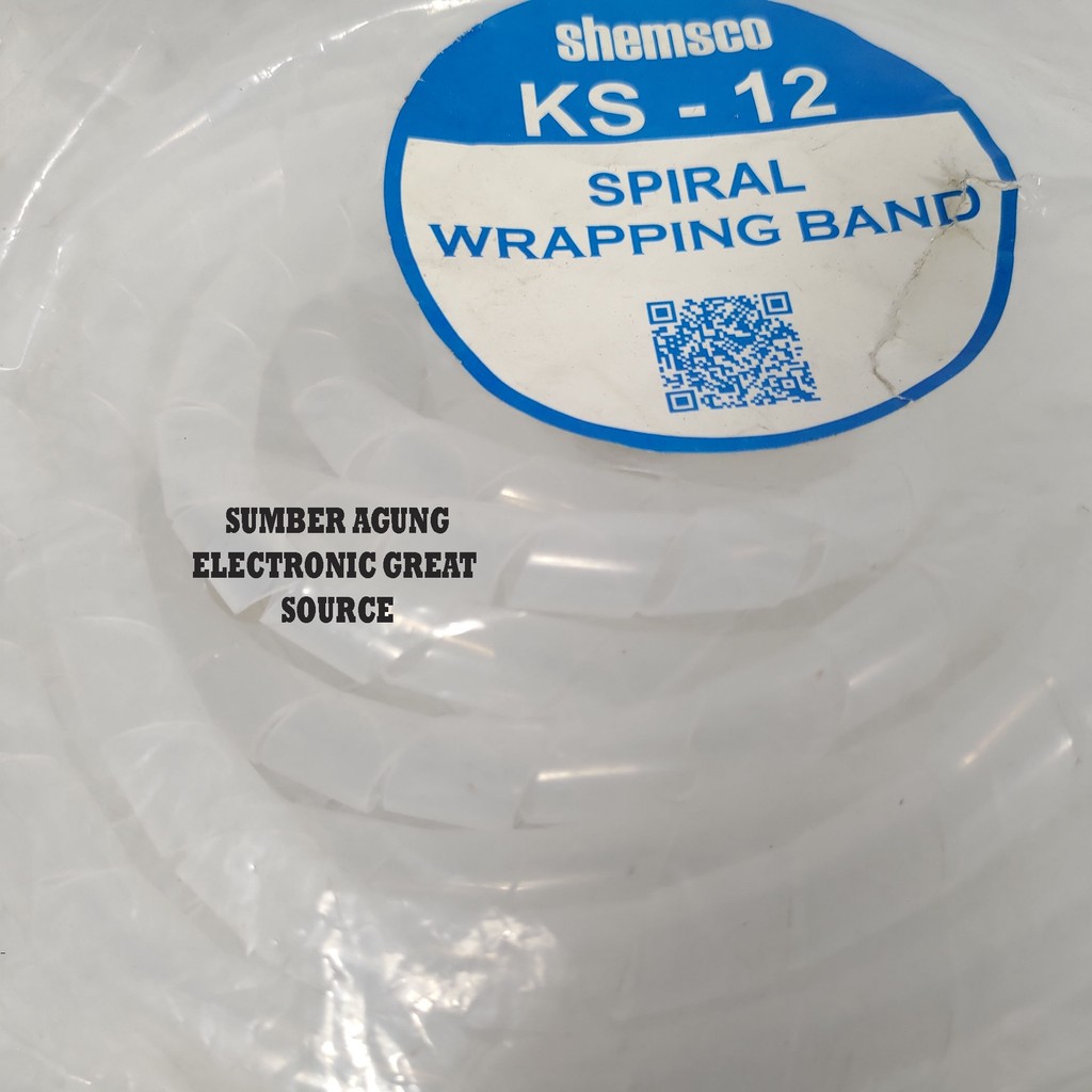 Kabel Spiral Wrapping Band KS-12 KS12 Pembungkus Kabel Bening