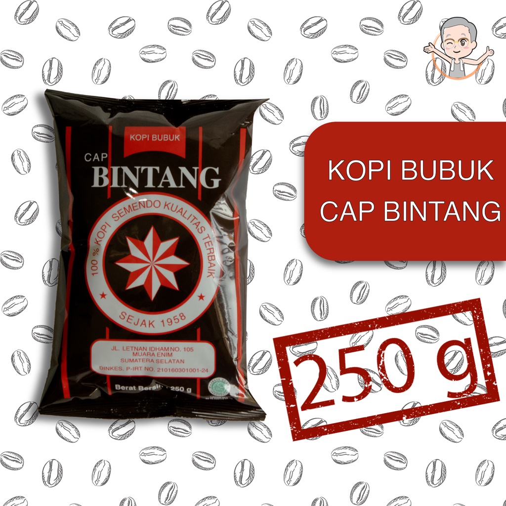 Jual KOPI BUBUK CAP BINTANG - KOPI SEMENDO KHAS MUARA ENIM 250 Gram ...