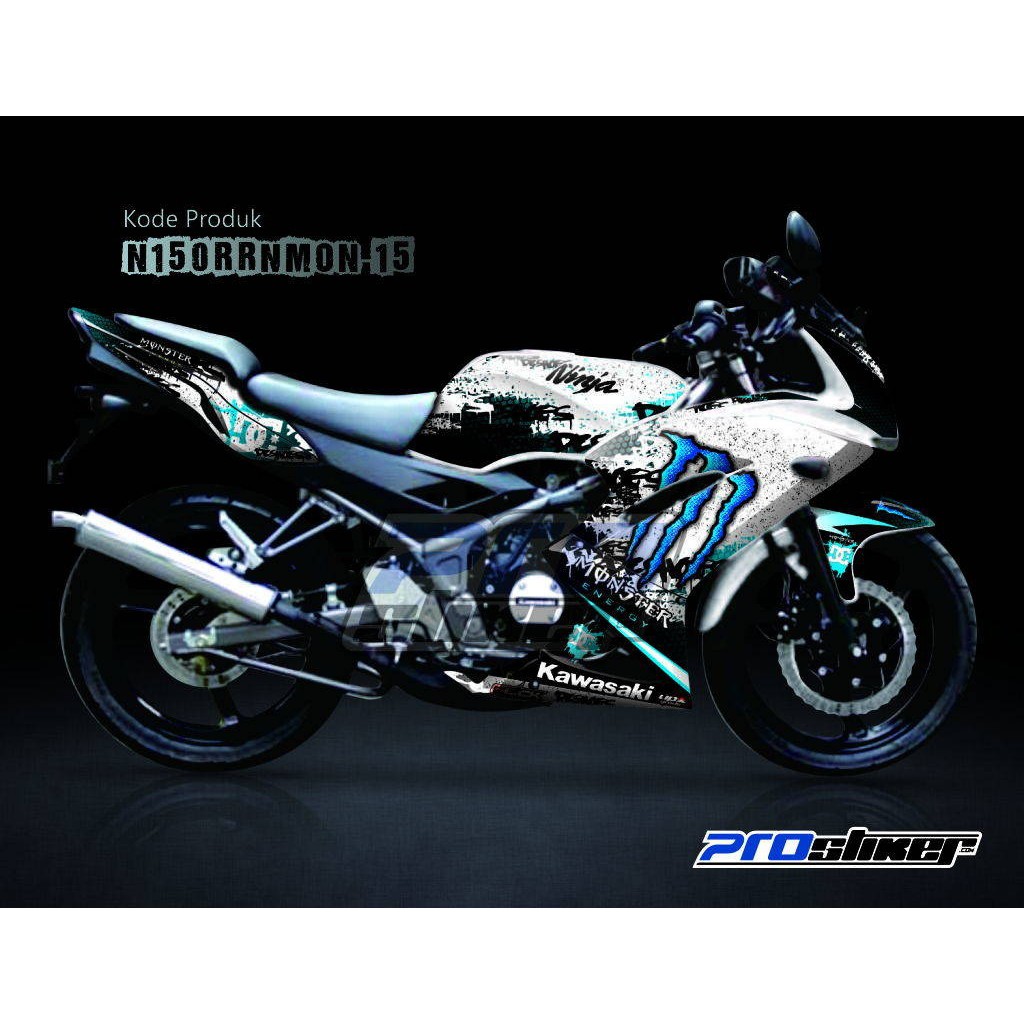 Jual Striping Modif Ninja 150 Rr New Motif Monster Energy