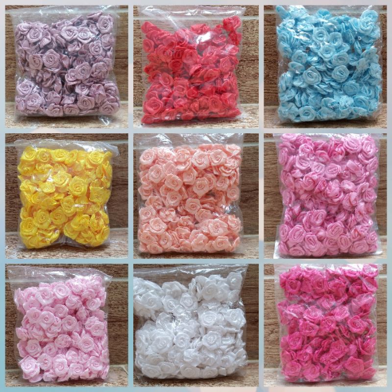 Isi 144 pcs bunga mawar rose 1/2 inch