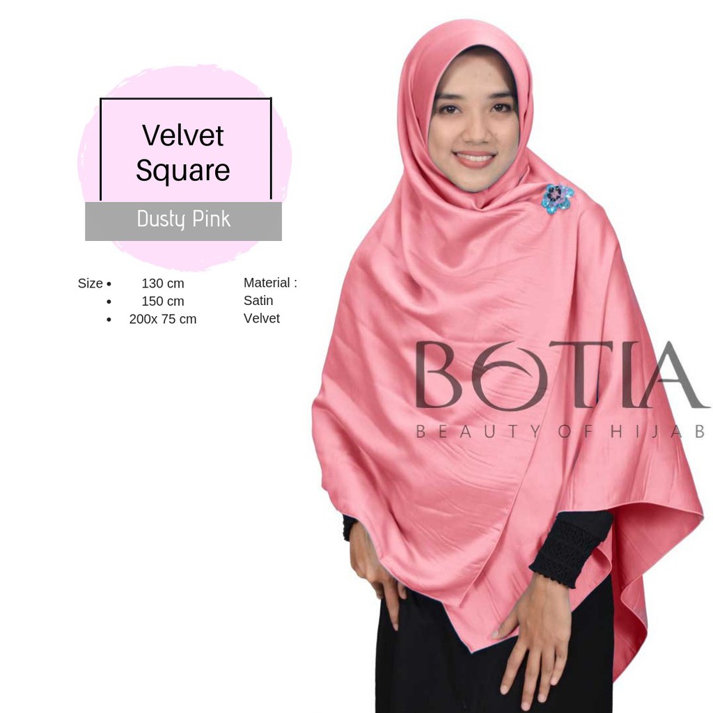 Jilbab Satin Velvet Polos Jumbo Shopee Indonesia