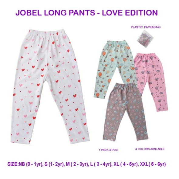 SALE Jobel Long Pants Girl Candy Bamboo Love Edition (0-5 tahun) CBKS SO