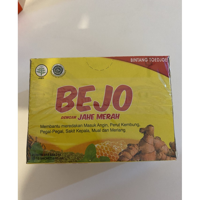 Bintang toedjoe bejo jahe merah 1 box isi 12