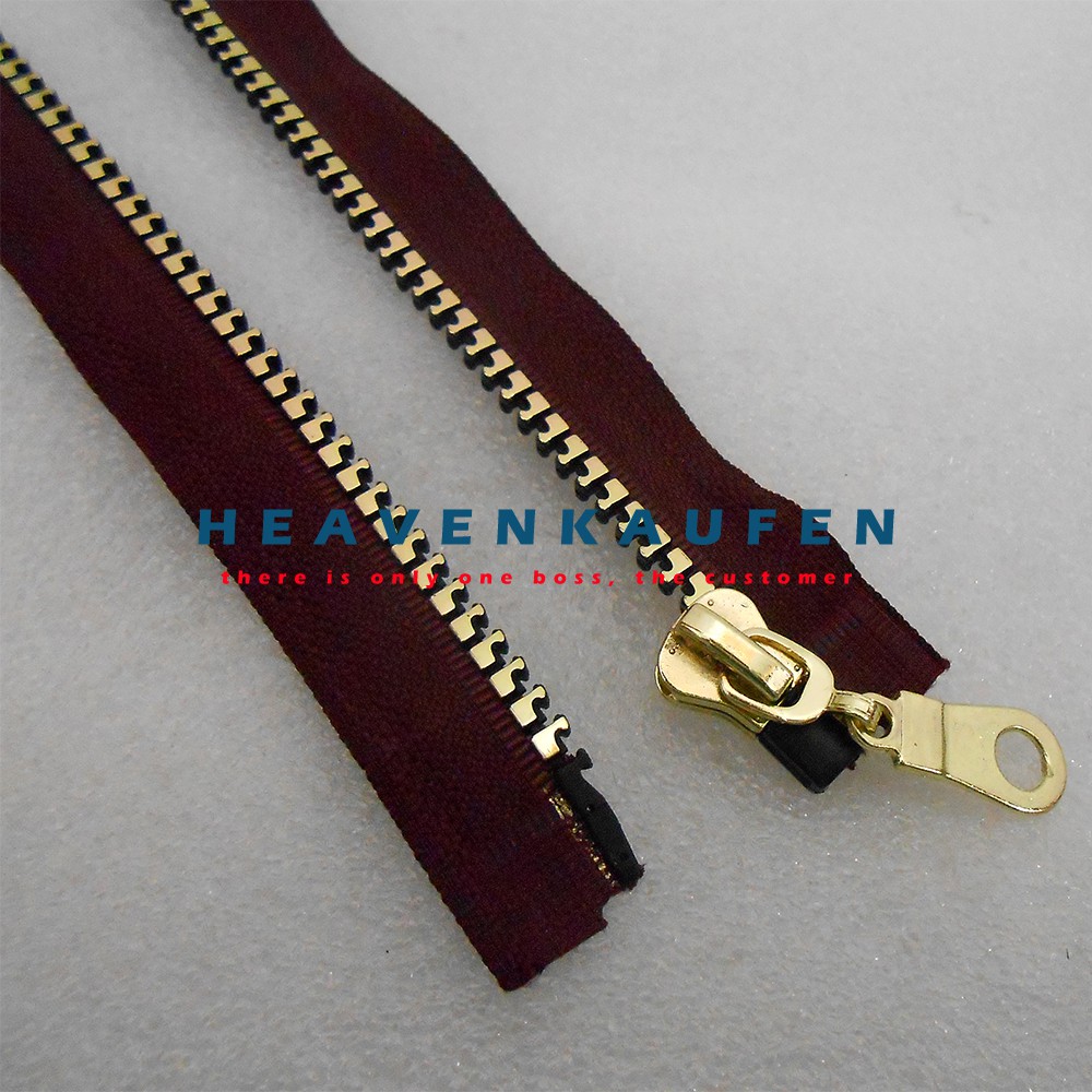 Resleting Zipper 100 cm (1 Meter) Vislon Variasi Gold Muda Kode B Untuk Resleting Abaya Gamis Dll