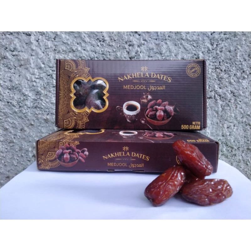 

Kurma Medjol Premium 500gr Medjool USA Mejoul Palestin Mejol Dates Jumbo Natural Delights