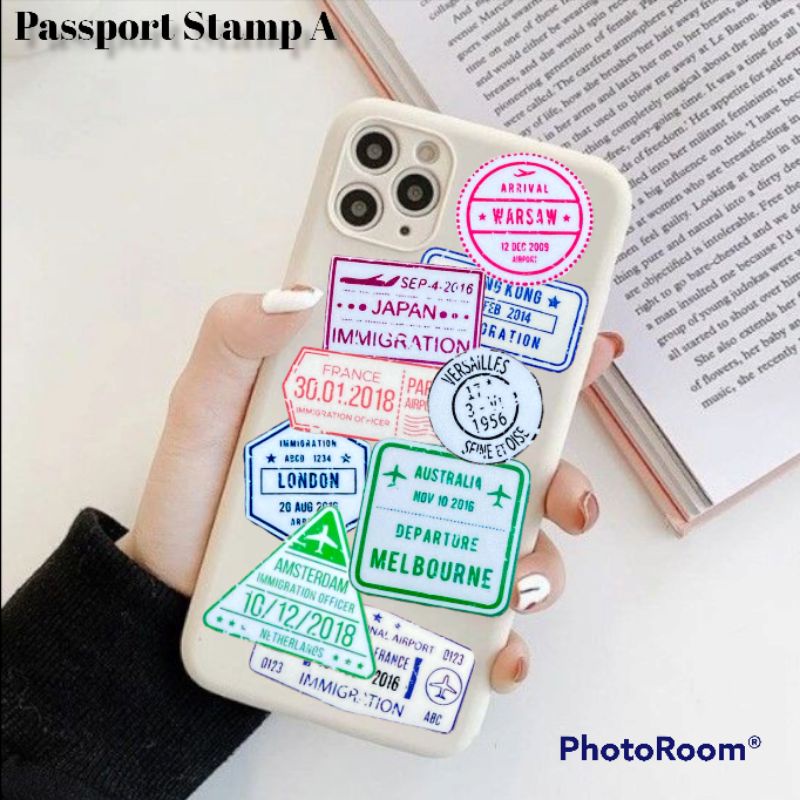 Sticker Pack Tumblr Aesthetic Travel Travelling Passport Boardingpass Stample Waterproof Hiasan Laptop Botol Tumbler Case Hp DIY Stiker Tab