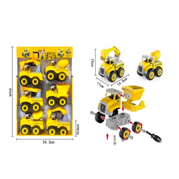 

Anak DB Mainan - Pasang ~ TOYS VEHICLE DIY Kuning Promo DIY Murah ENGINEERING Mobil Bongkar