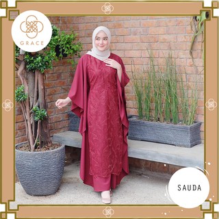 Grace Sauda Luxury Kaftan Dress Muslim  Baju  Muslim  Gamis 