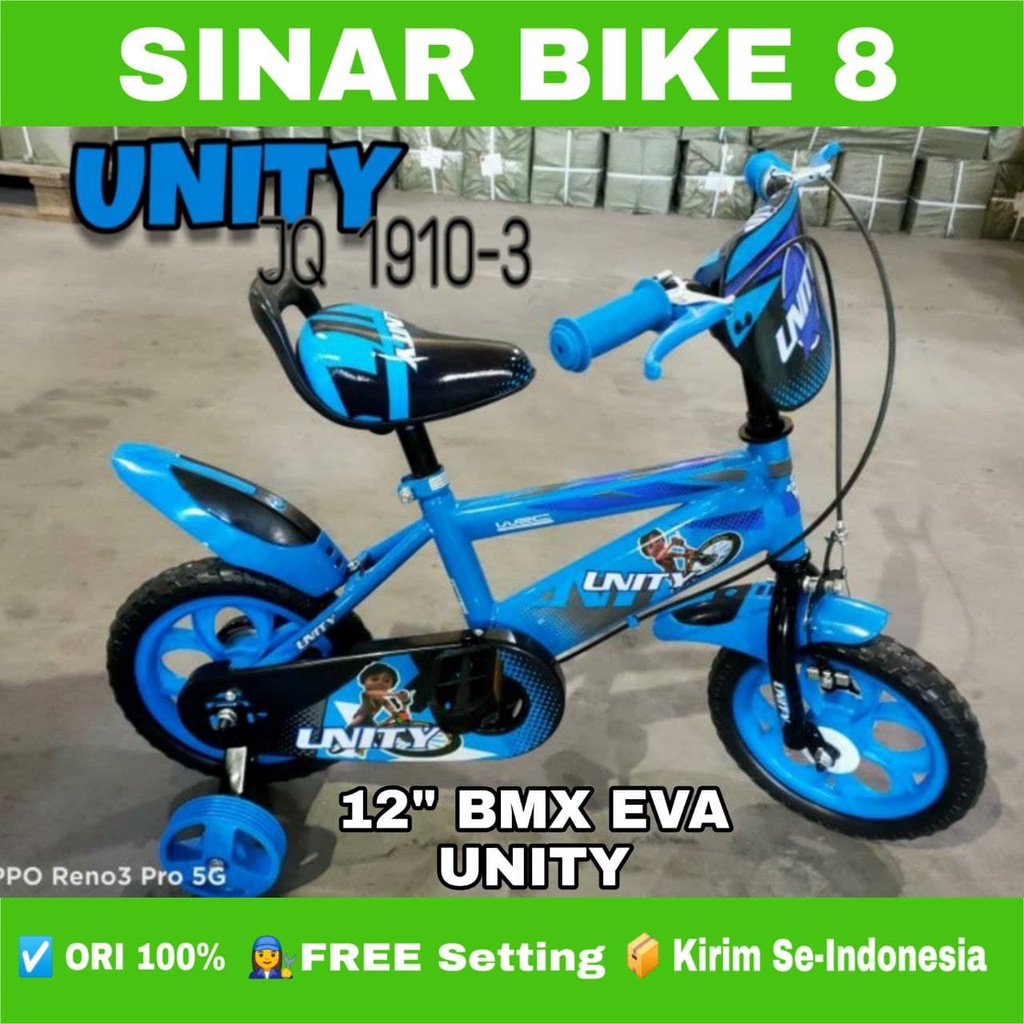 Sepeda Anak BMX UNITY JQ1910-3 EVA Ban Mati Ukuran 12 Inch