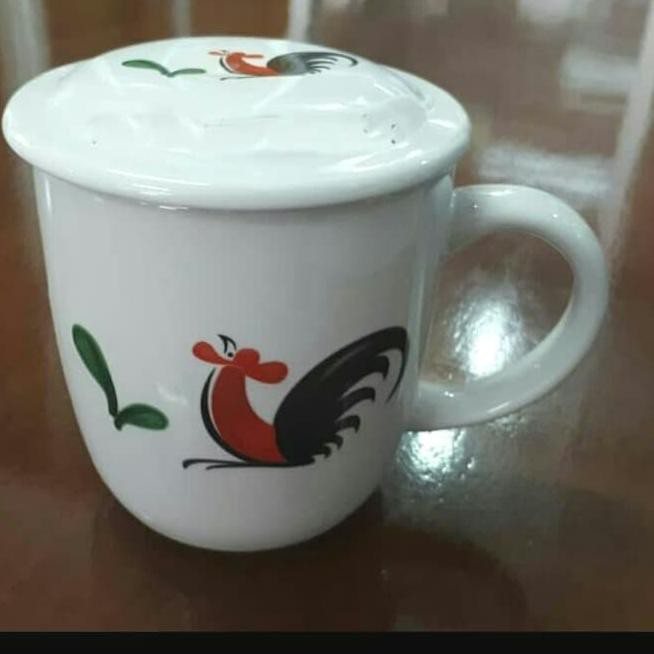 Wow Murah.>stz-458  Gelas Mug Keramik/Porcelain Mug/Gelas Mug Ayam Jago/Mug Keramik/Mug