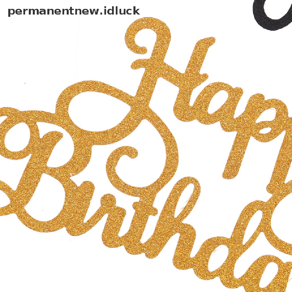 10 Pcs Topper Kue Ulang Tahun Bahan Kertas Glitter Untuk Dekorasi Dessert