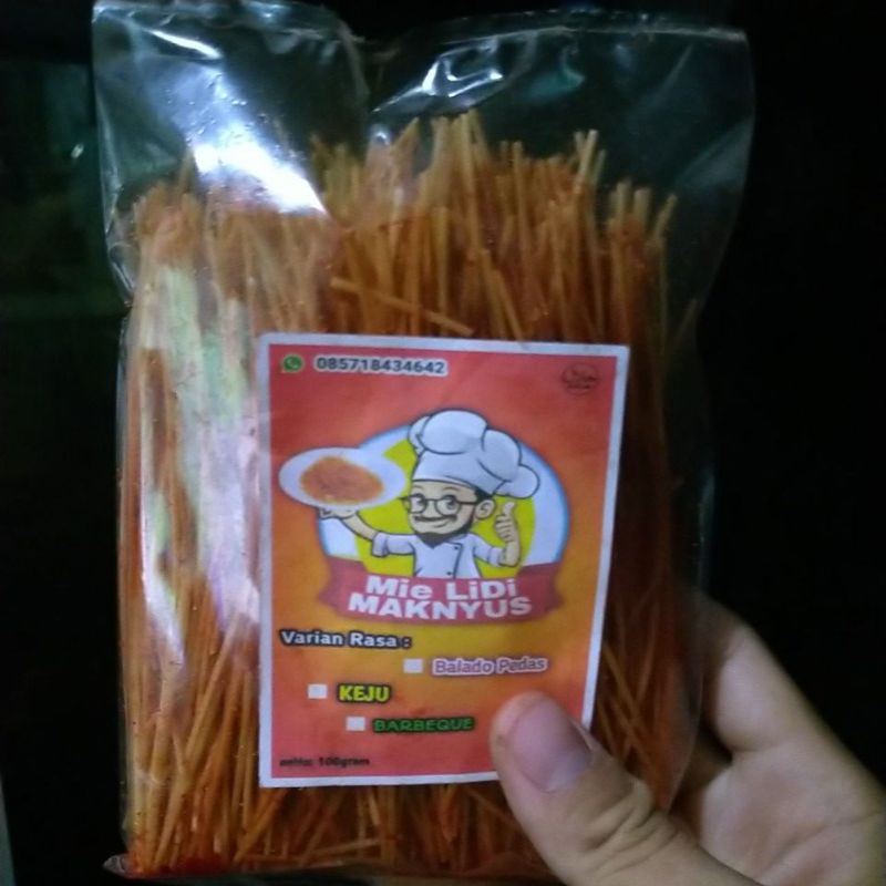 

mi Lidi/Mie Lidi/Mie Lidi pedas/Mie Lidi Maknyus/Mie Lidi Balado/mie Lidi 100gram