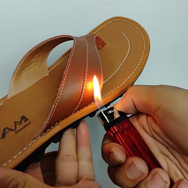 COOL AND CALM Sandal jepit pria kulit sapi asli garut grosir sendal kulit murah cibaduyut jogja tang