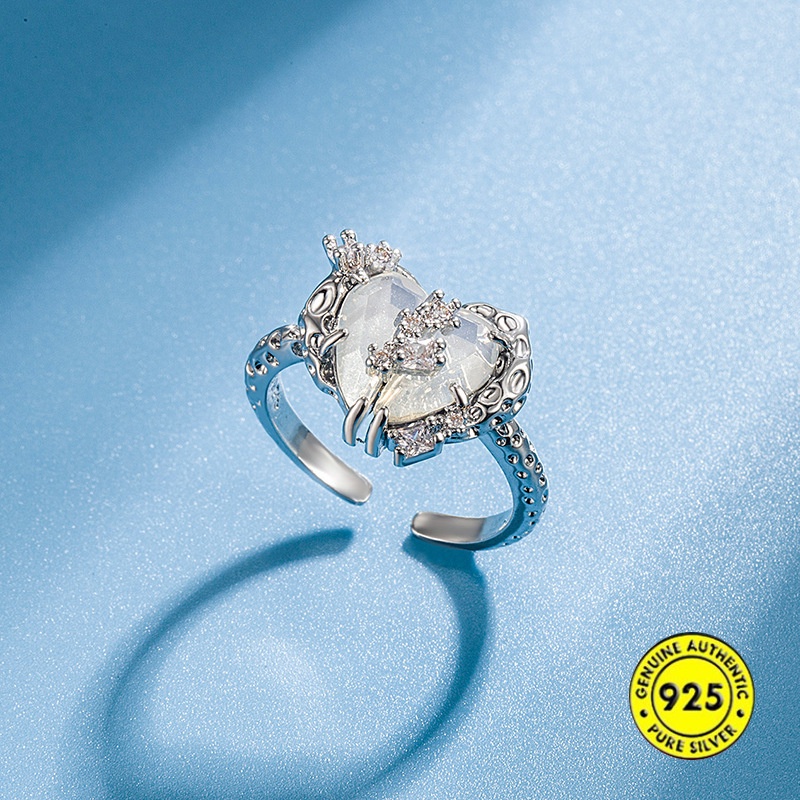 Kalung S925 Silver Zircon Bentuk Hati Tahan Air Untuk Wanita