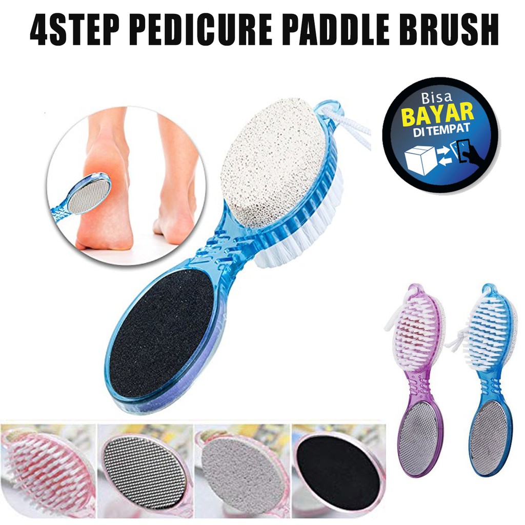 4 Step Pedicure Paddle Brush Sikat Perawatan Kulit Kaki Kuku Tumit Ped