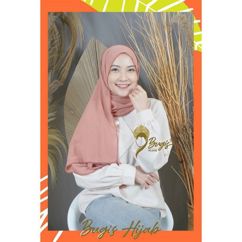 Bugis Hijab - Pashmina Ceruty Baby Doll Renda Picot - Hijab Pashmina