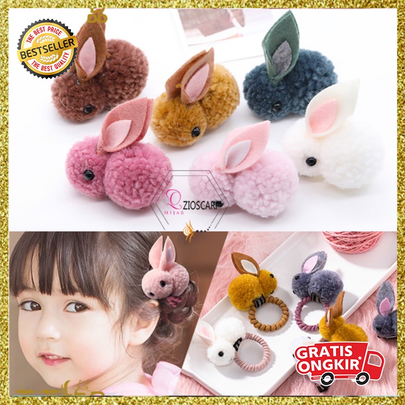 IKAT RAMBUT ANAK PEREMPUAN KELINCI LUCU AKSESORIS WANITA FASHION KOREA IMPORT AK66