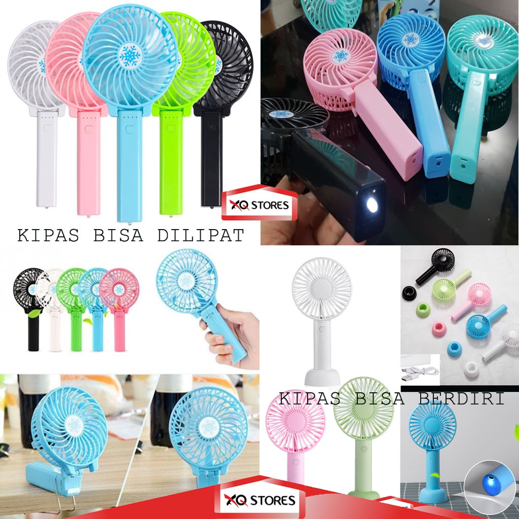 Handy Mini Fan Kipas Angin Tangan Kipas Portable Kipas Genggam Mini Hand Fan Kipas Senter Shopee Indonesia