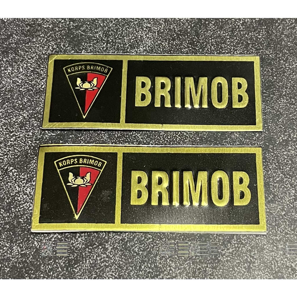 Sticker Plat Brimob (Htm) - Stiker Plat Brimob - Stiker BRIMOB Mobil - Stiker Motor BRIMOB