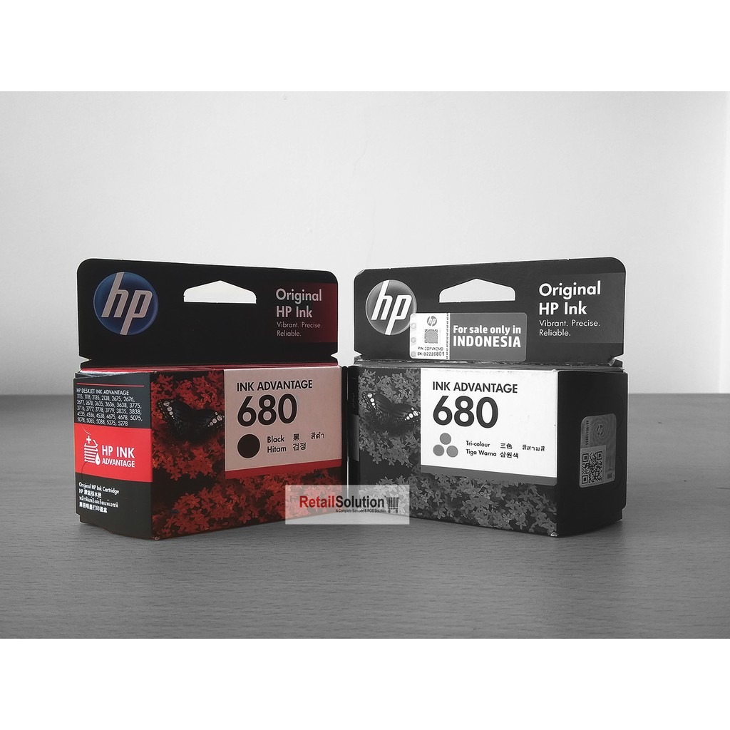 Tinta HP 680 Black - Original HP Cartridge HP 2135 1115 Hitam