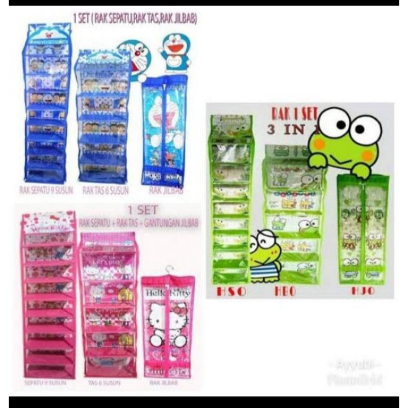 RAK SET HBO (RAK TAS + RAK SEPATU + RAK JILBAB)