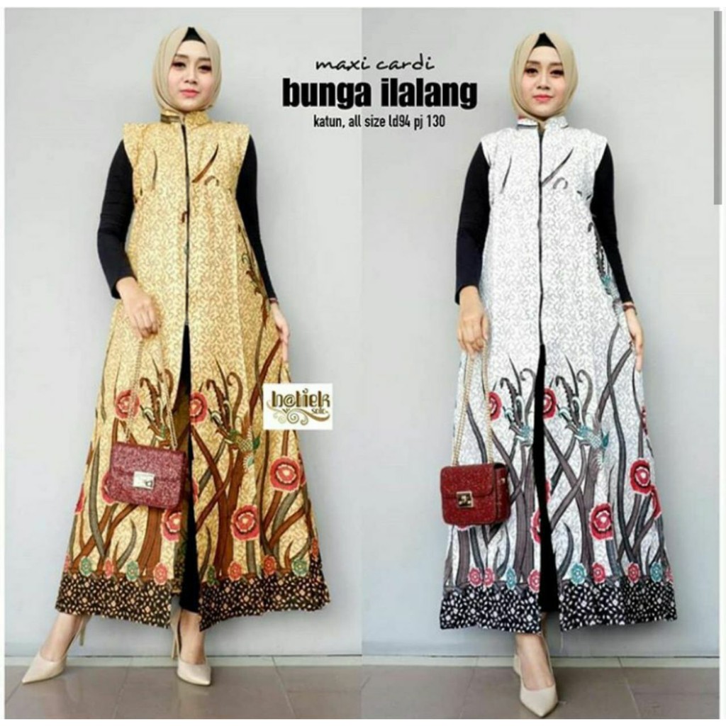 GROSIR BATIK MAXI CARD BUNGA ILALANG