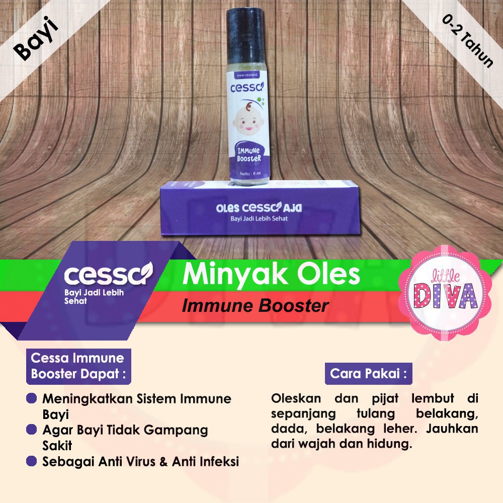 ORI 8ML CESSA Baby and Kids 0-2 Tahun Minyak Oles untuk Demam Flu batuk immune flue asli cesa