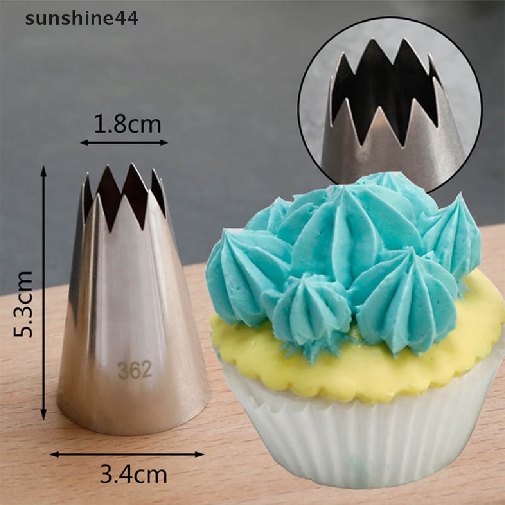 Sunshine Lampu Sorot Led Tenaga Surya #362 Ujung Mulut Pipa Icing Bahan Stainless Steel Untuk Cupcake