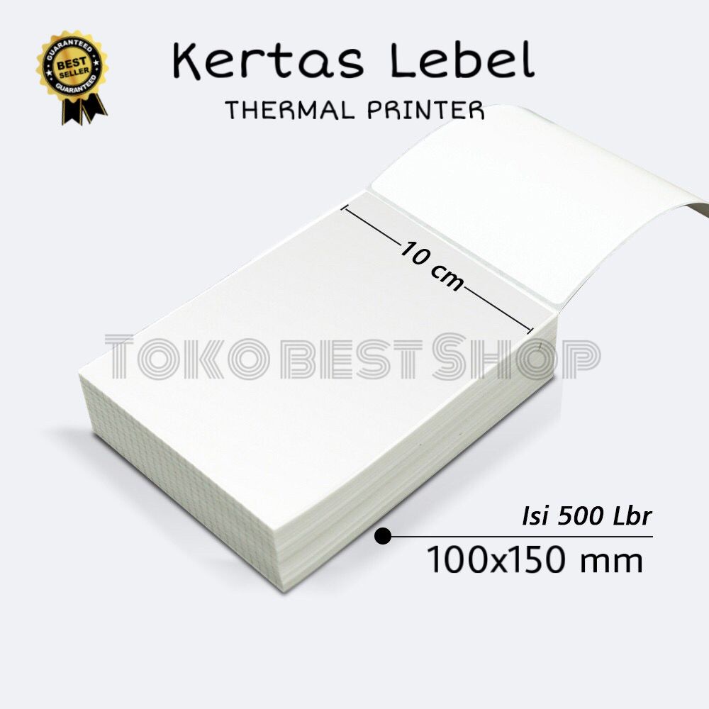 

Kertas Thermal Label Lipat Barcode 100x150 A6 Isi 500 Pcs