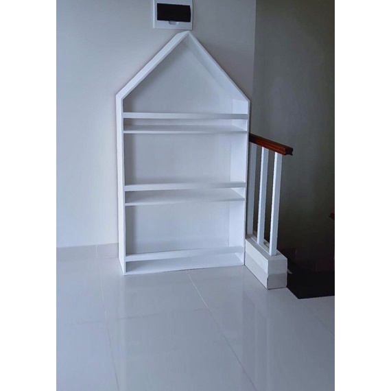 RAK BUKU KAYU LUCU MINIMALIS