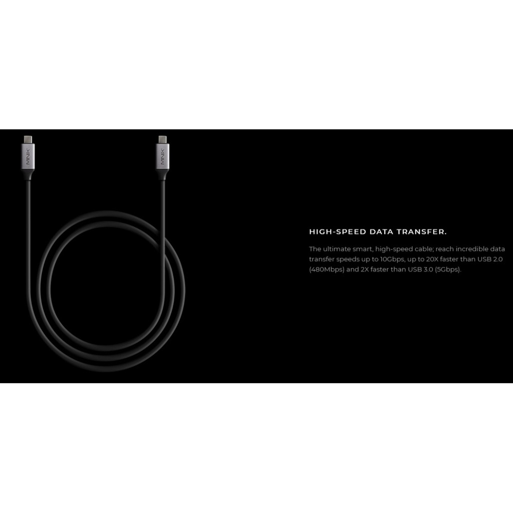 MINIX NEO C-MUC - Multi-Purpose USB-C to USB-C Cable - 1.2M - Kabel Serbaguna USB-C ke USB-C - 120CM