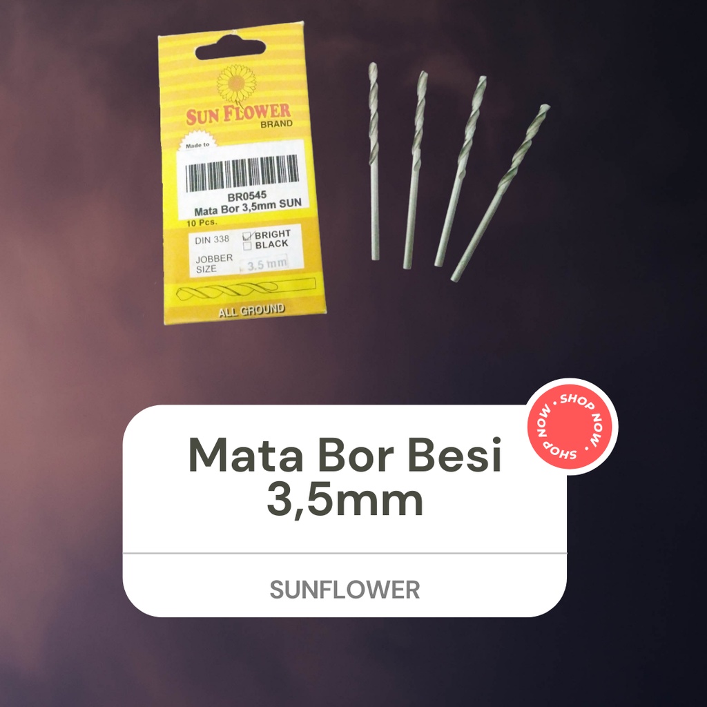 Mata Bor Besi 2mm - 8mm Sunflower