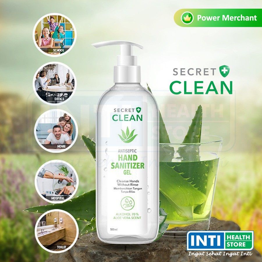 Secret Clean | Antiseptic Hand Sanitizer Gel | Aseptic Gel 500 ml