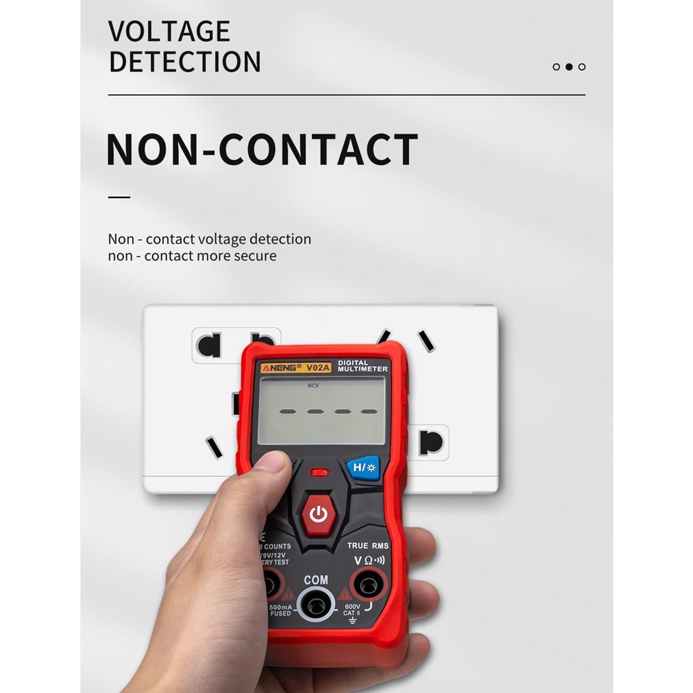 Solighter Digital Multimeter Presisi Tinggi Auto-Ranging True RMS Profesional Capacitor Tester