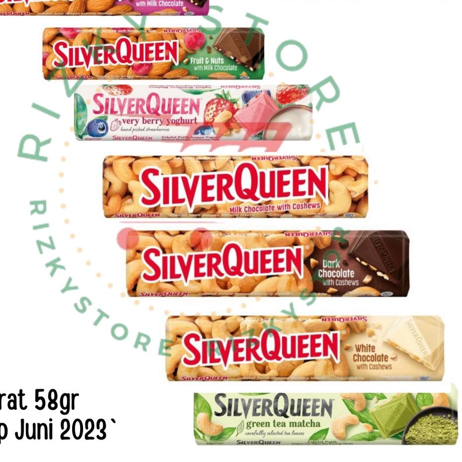 

[PROMO CYB77] SILVERQUEEN 58 GRAM, COKLAT GREEN TEA , ALMOND , MEDE, SILVER QUEEN Murah