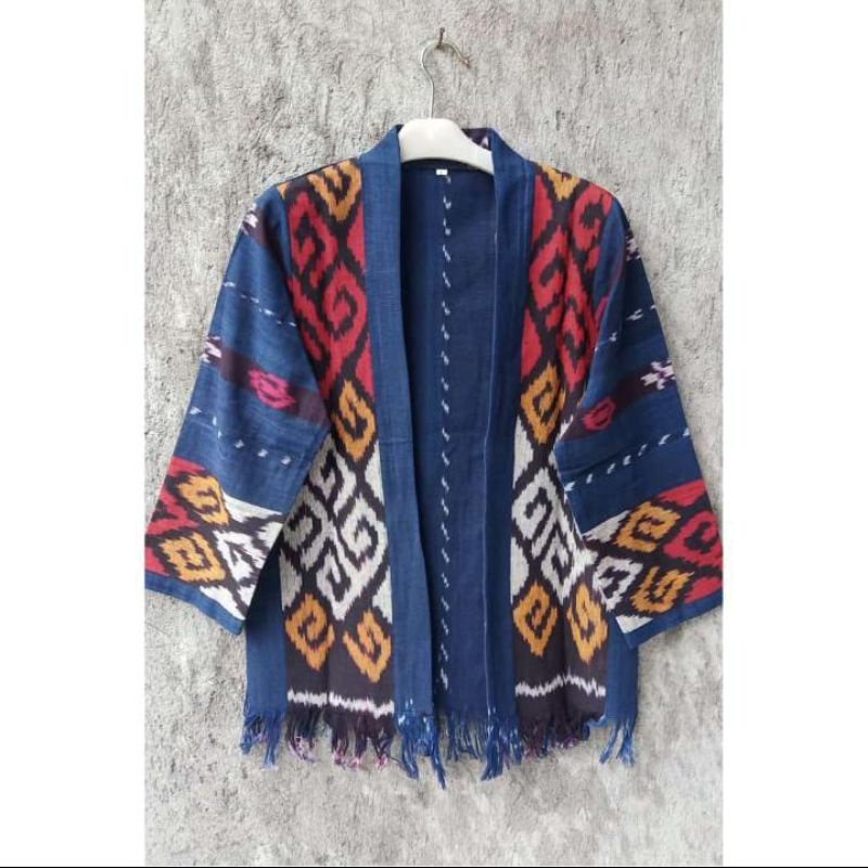 Outer Tenun Asli - Outer Batik Tenun - Kimono Tenun Ethnic - Ethnicmine Kimonik AEC - Kimono Tenun U