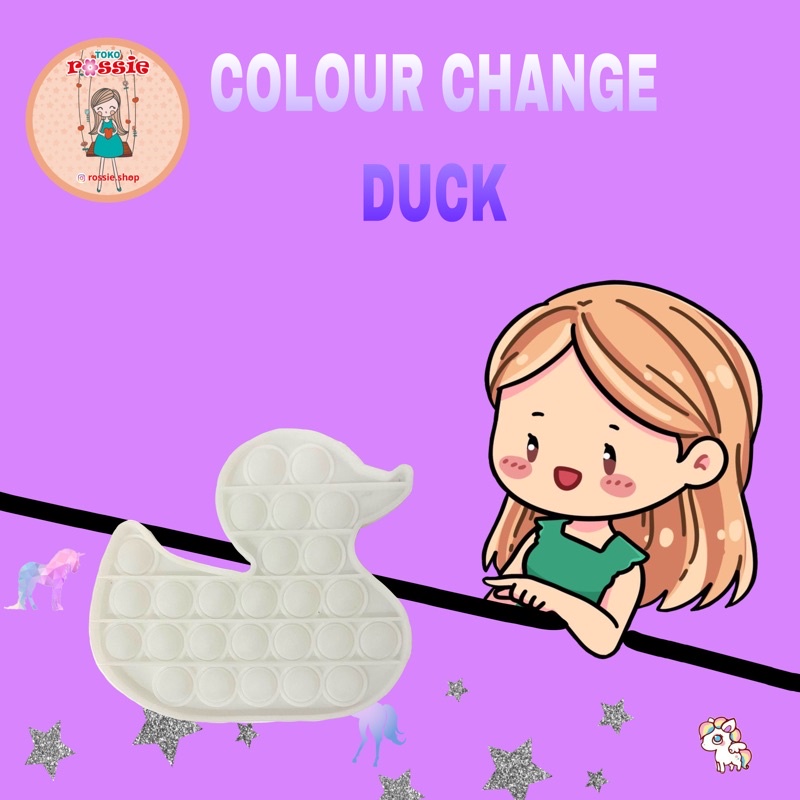 READY!READY! Fidget Pop It Rainbow Lengkap Murah/Mainan Sensorik Pereda Stres/Pop It Viral-Cchange Duck