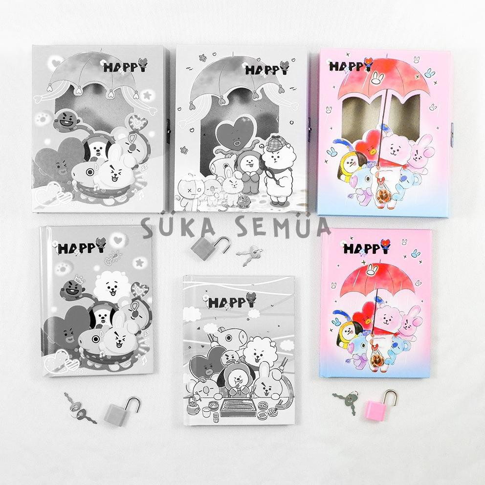 

Hx1Code Buku Diary BTS / BT21 Besar Note Book Dengan Kunci Gembok Tebal Army Bangtan Murah Lucu COD