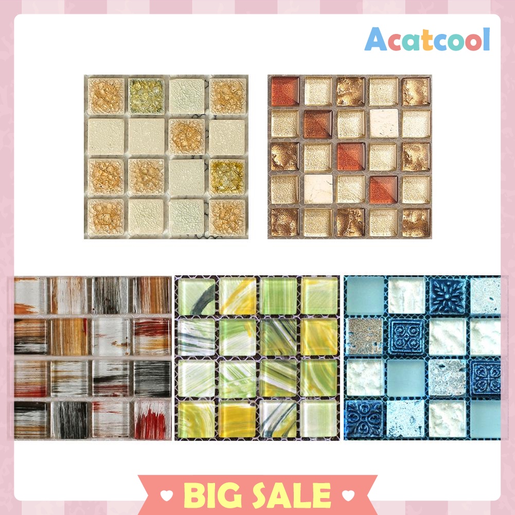 20pcs/set DIY Waterproof Self Adhesive 3D ​Wall Stickers Mosaic Tile Decal