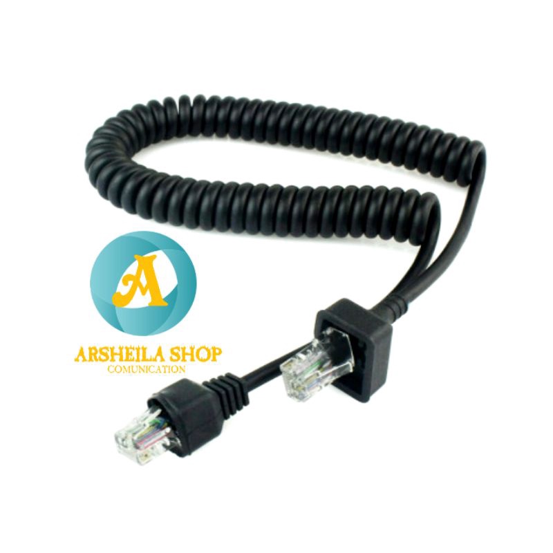 Kabel spiral handmic/extra mic 8 pin polos universal kenwood