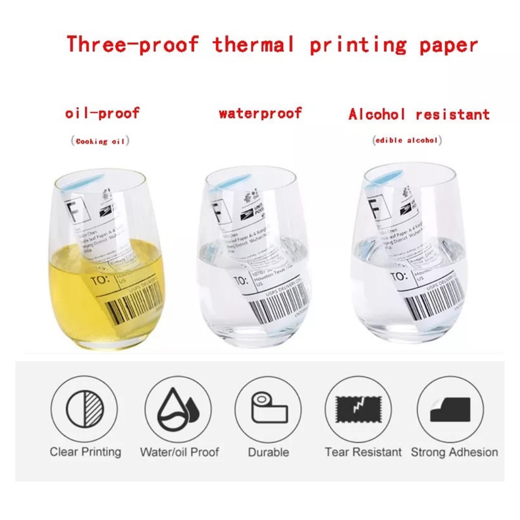 Label Barcode Direct Thermal 100x100 mm  100 x 100 isi 500 WATERPROOF