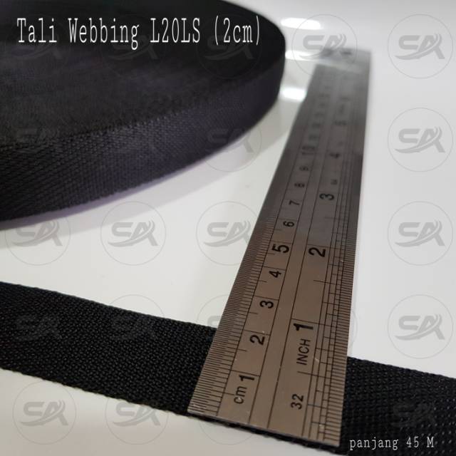 

TALI WEBBING L20LS HITAM / TALI BISBAN 2CM (ROL)